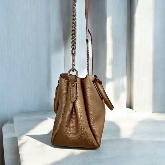 Coach Mini Sage Carryall Rose Gold metallic silver hardware - Picture 11 of 12